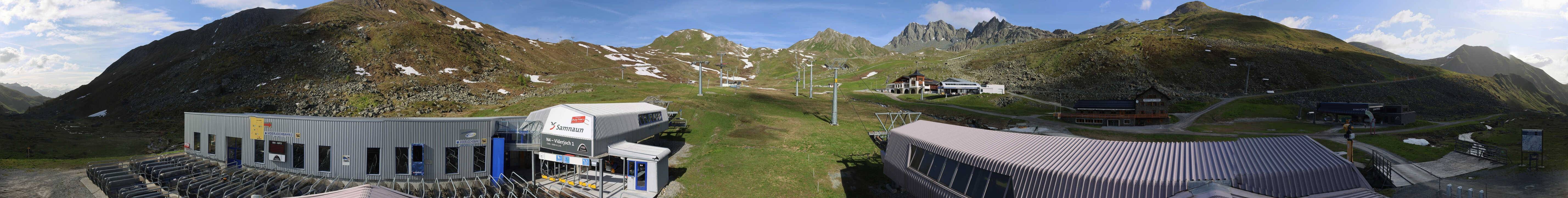 Archiv Foto Webcam Samnaun: Blick von der Alp Trida zum Viderjoch