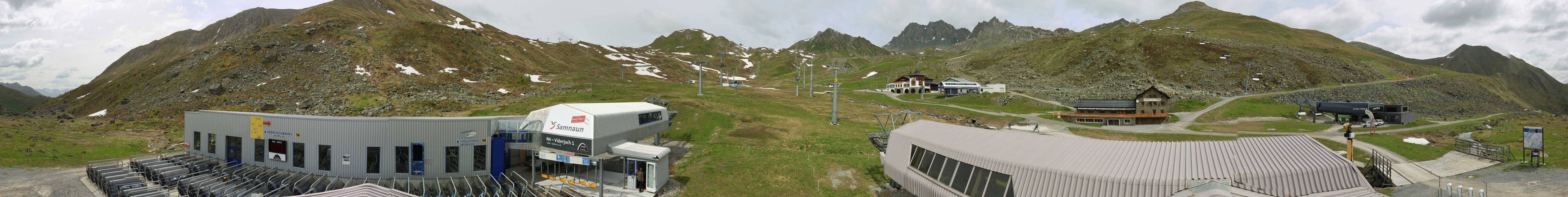Archiv Foto Webcam Samnaun: Blick von der Alp Trida zum Viderjoch
