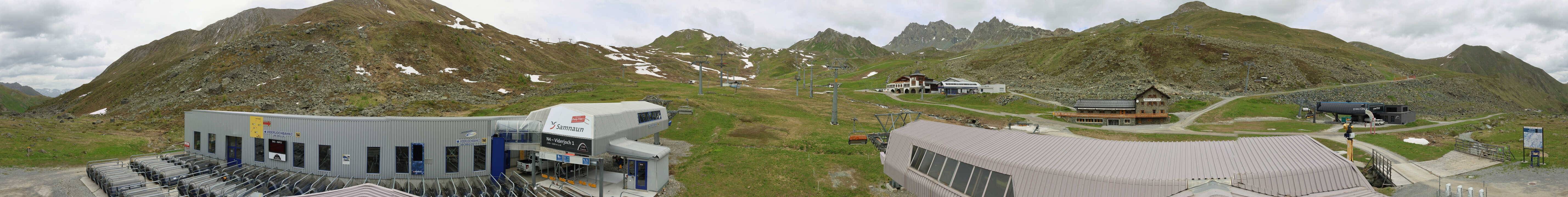 Archiv Foto Webcam Samnaun: Blick von der Alp Trida zum Viderjoch