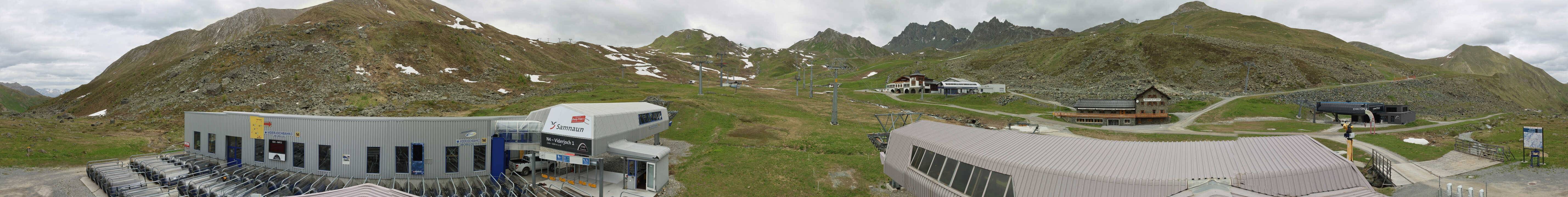 Archiv Foto Webcam Samnaun: Blick von der Alp Trida zum Viderjoch