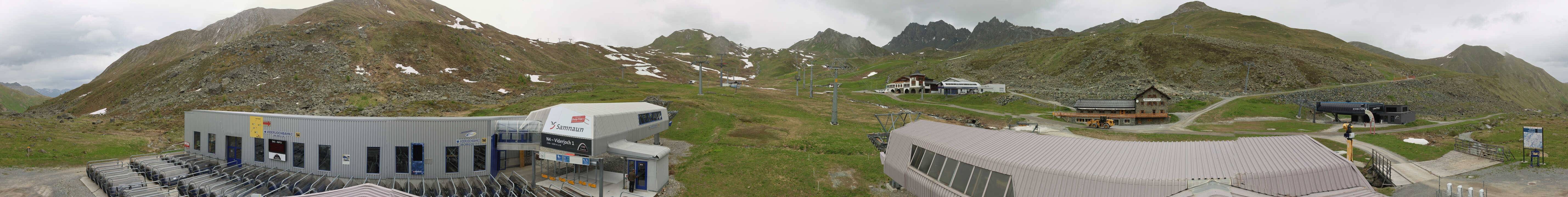 Archiv Foto Webcam Samnaun: Blick von der Alp Trida zum Viderjoch