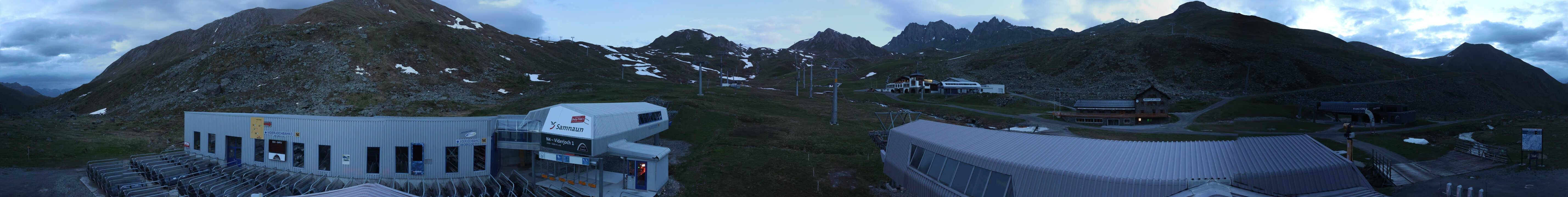 Archiv Foto Webcam Samnaun: Blick von der Alp Trida zum Viderjoch