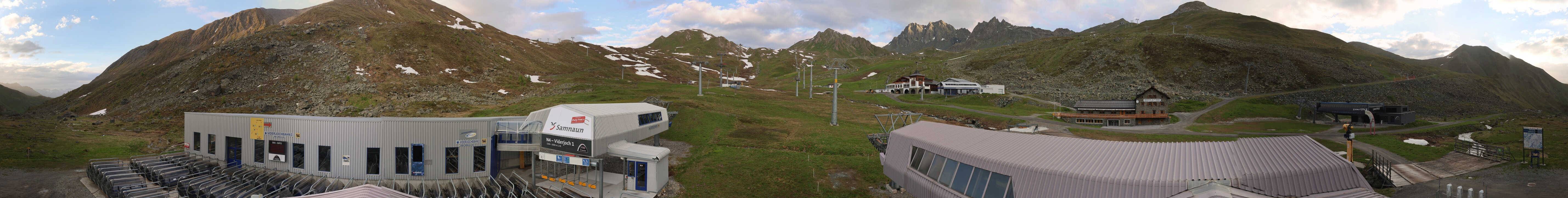 Archiv Foto Webcam Samnaun: Blick von der Alp Trida zum Viderjoch
