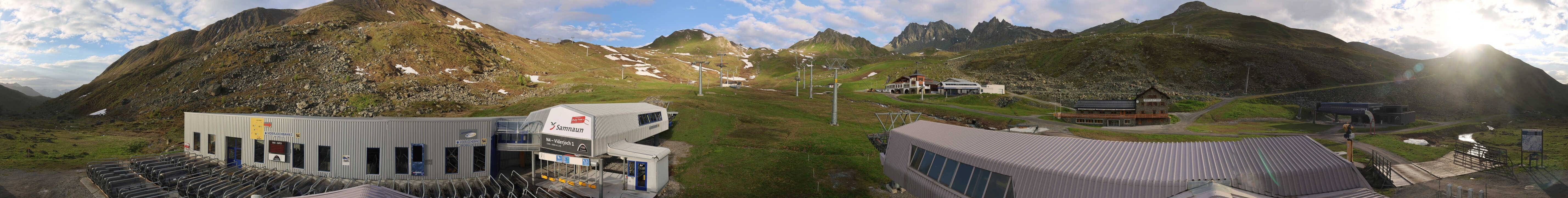 Archiv Foto Webcam Samnaun: Blick von der Alp Trida zum Viderjoch