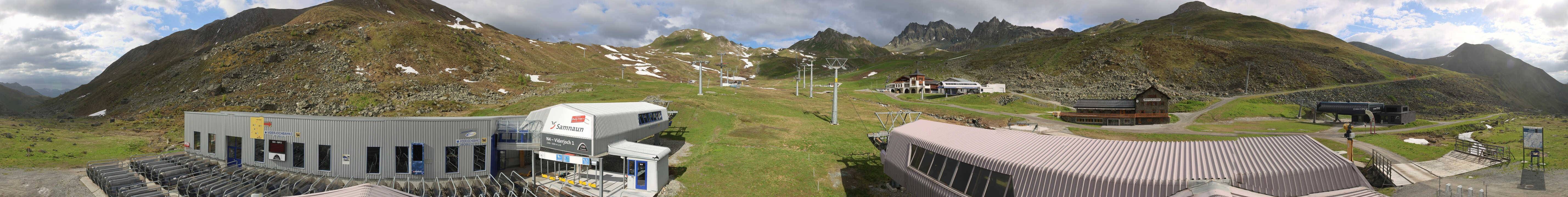 Archiv Foto Webcam Samnaun: Blick von der Alp Trida zum Viderjoch