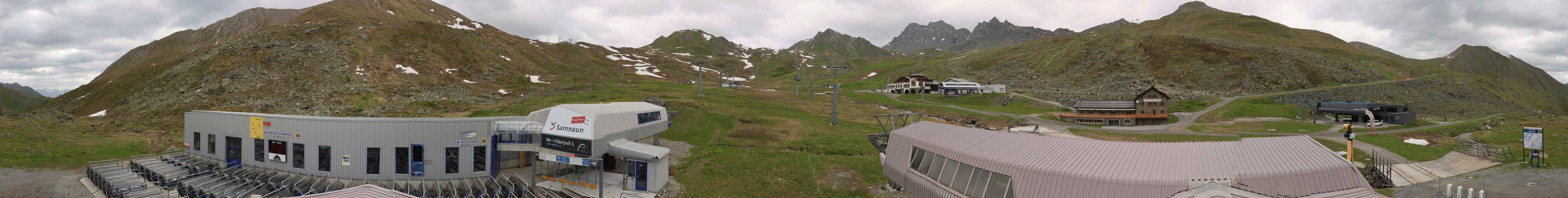 Archiv Foto Webcam Samnaun: Blick von der Alp Trida zum Viderjoch