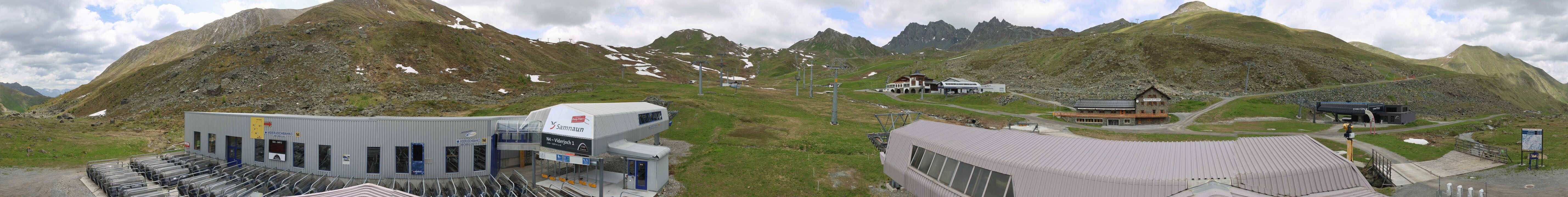 Archiv Foto Webcam Samnaun: Blick von der Alp Trida zum Viderjoch