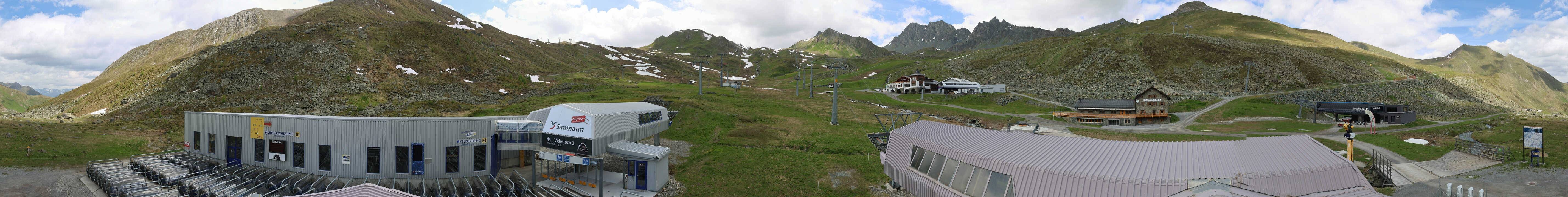 Archiv Foto Webcam Samnaun: Blick von der Alp Trida zum Viderjoch