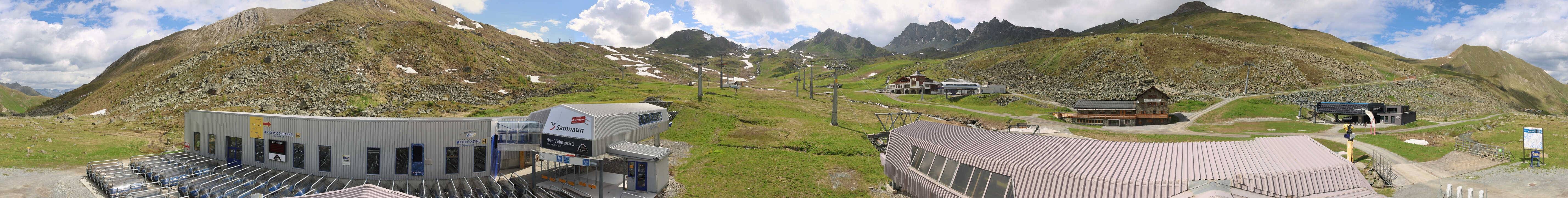 Archiv Foto Webcam Samnaun: Blick von der Alp Trida zum Viderjoch