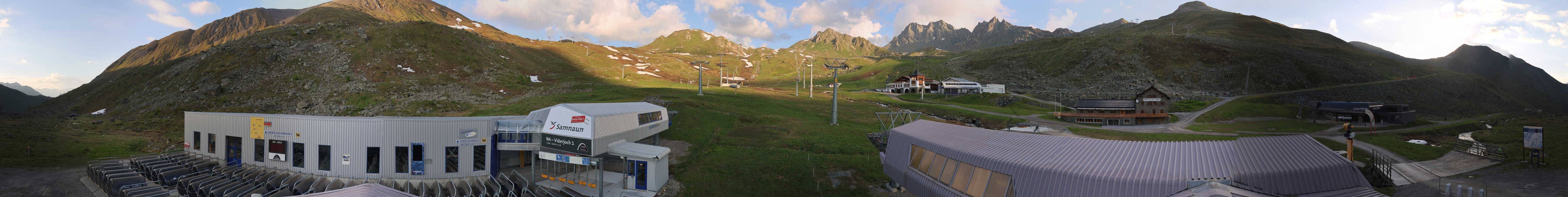 Archiv Foto Webcam Samnaun: Blick von der Alp Trida zum Viderjoch