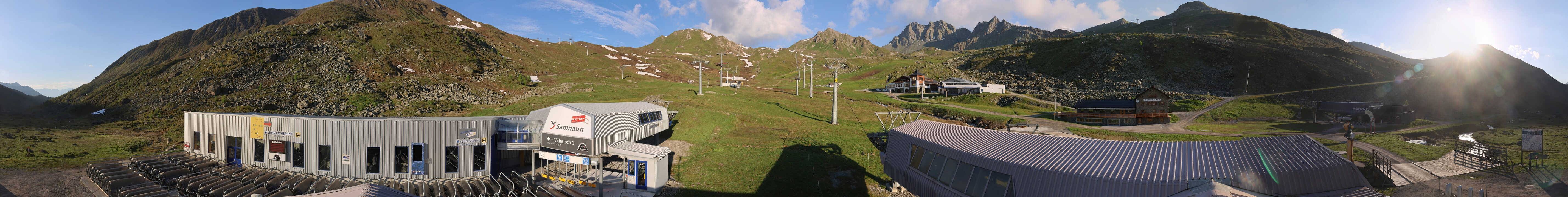 Archiv Foto Webcam Samnaun: Blick von der Alp Trida zum Viderjoch