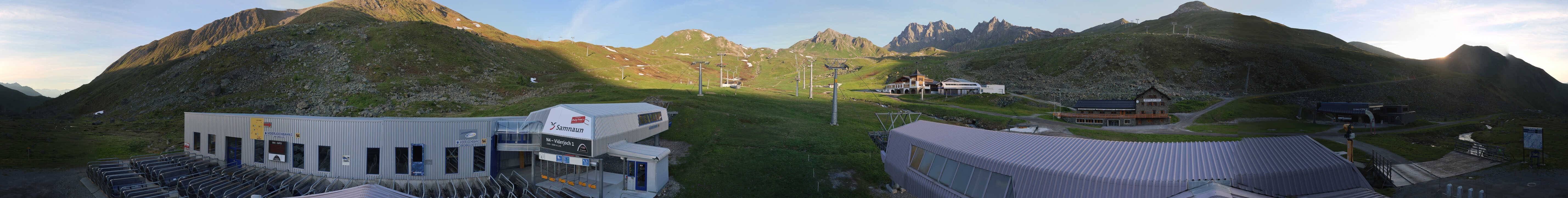 Archiv Foto Webcam Samnaun: Blick von der Alp Trida zum Viderjoch