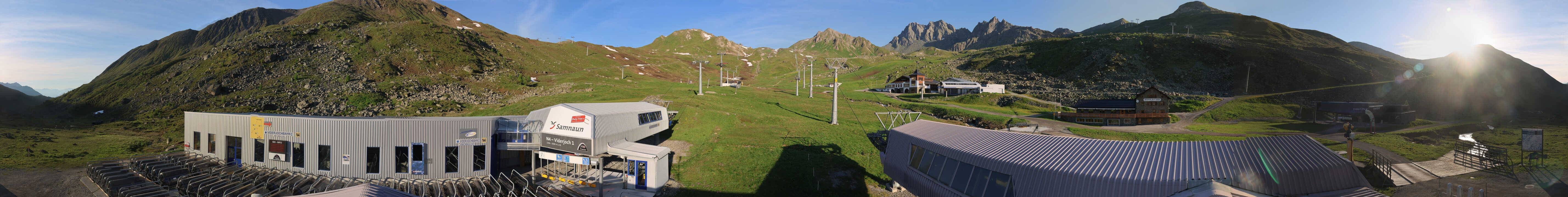 Archiv Foto Webcam Samnaun: Blick von der Alp Trida zum Viderjoch