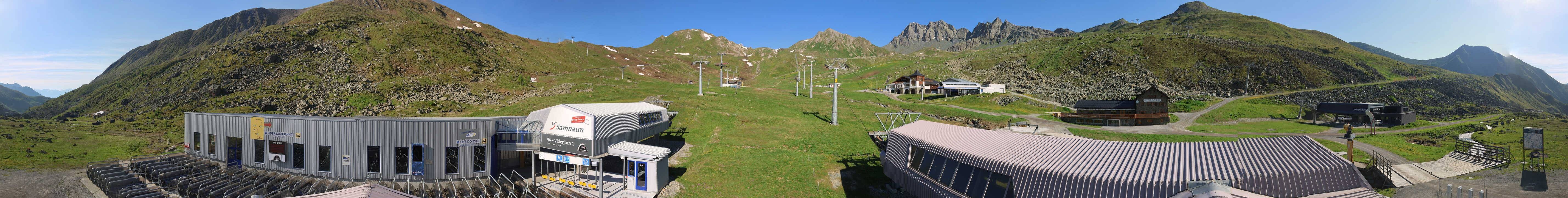 Archiv Foto Webcam Samnaun: Blick von der Alp Trida zum Viderjoch
