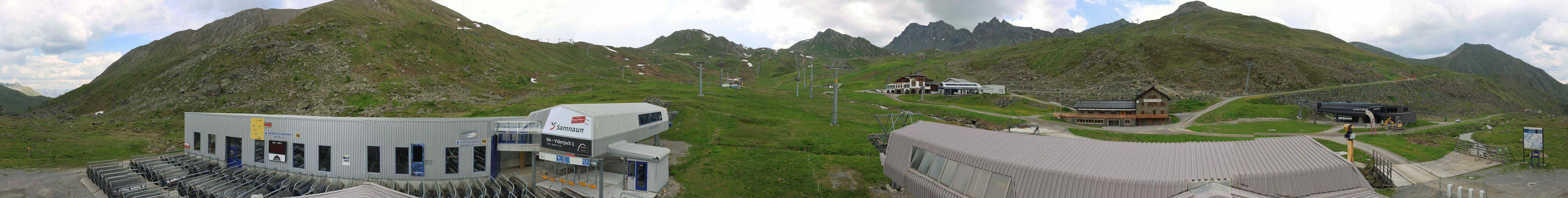 Archiv Foto Webcam Samnaun: Blick von der Alp Trida zum Viderjoch