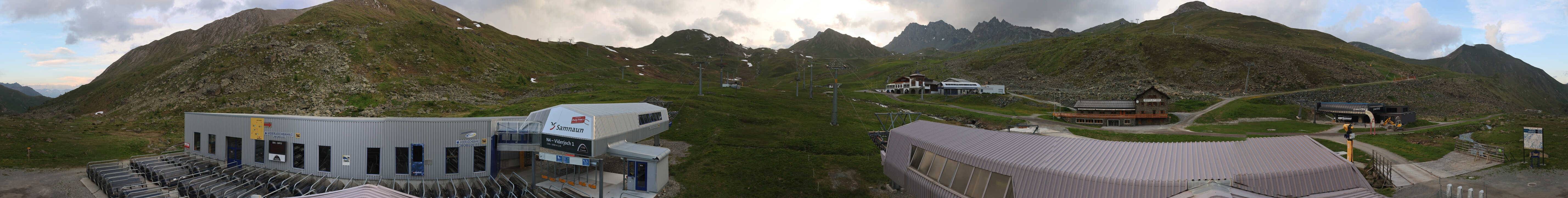 Archiv Foto Webcam Samnaun: Blick von der Alp Trida zum Viderjoch