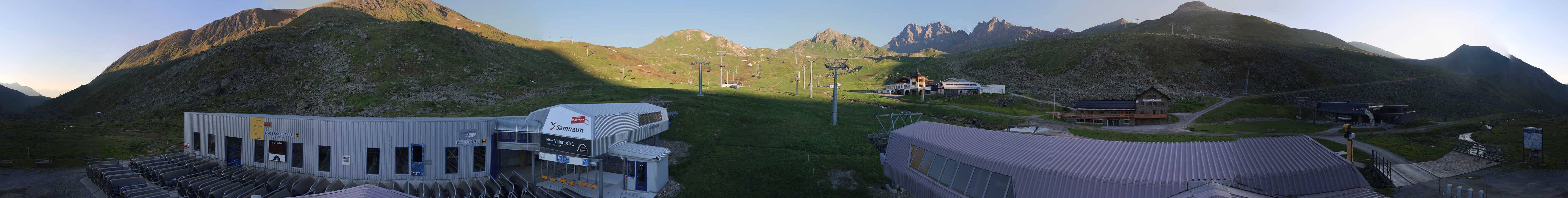 Archiv Foto Webcam Samnaun: Blick von der Alp Trida zum Viderjoch