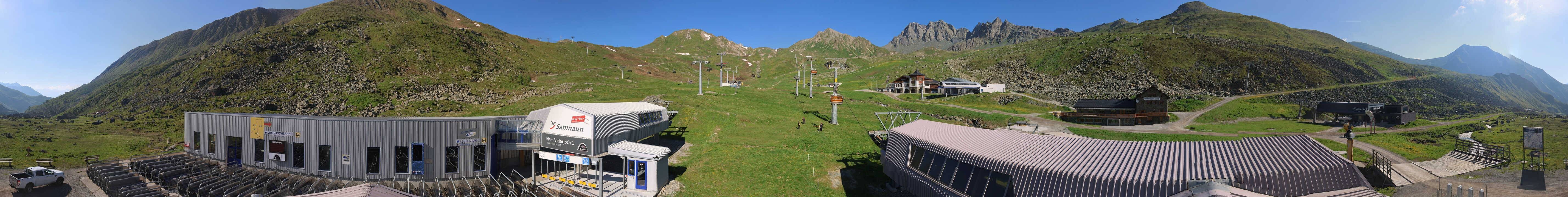 Archiv Foto Webcam Samnaun: Blick von der Alp Trida zum Viderjoch