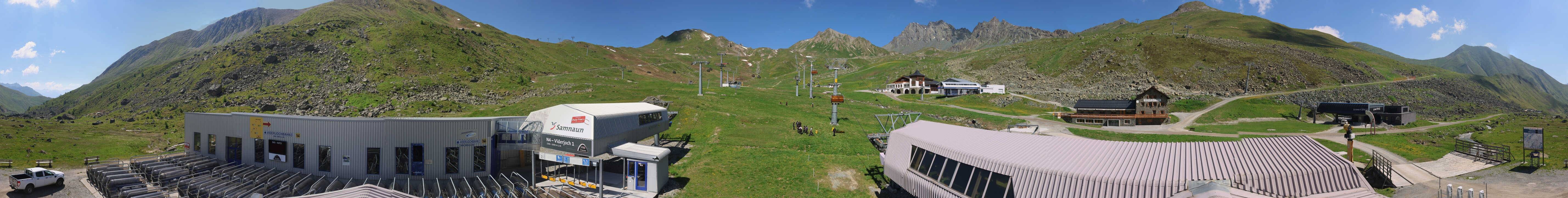 Archiv Foto Webcam Samnaun: Blick von der Alp Trida zum Viderjoch