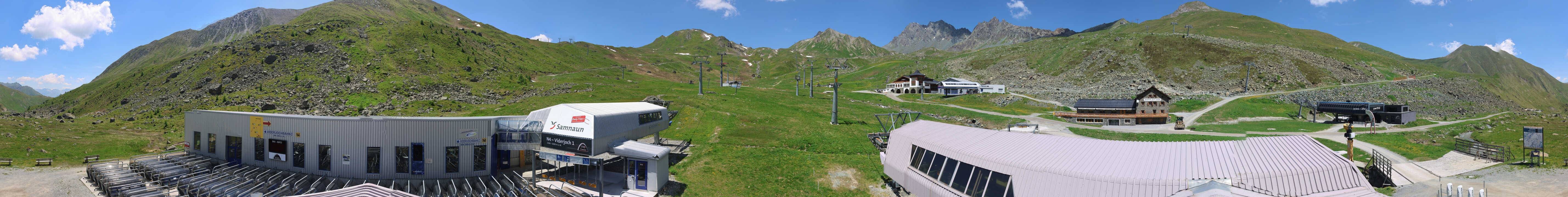 Archiv Foto Webcam Samnaun: Blick von der Alp Trida zum Viderjoch