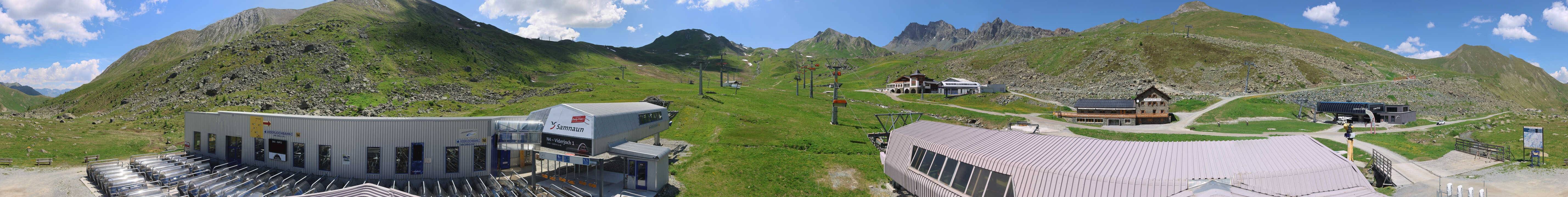 Archiv Foto Webcam Samnaun: Blick von der Alp Trida zum Viderjoch