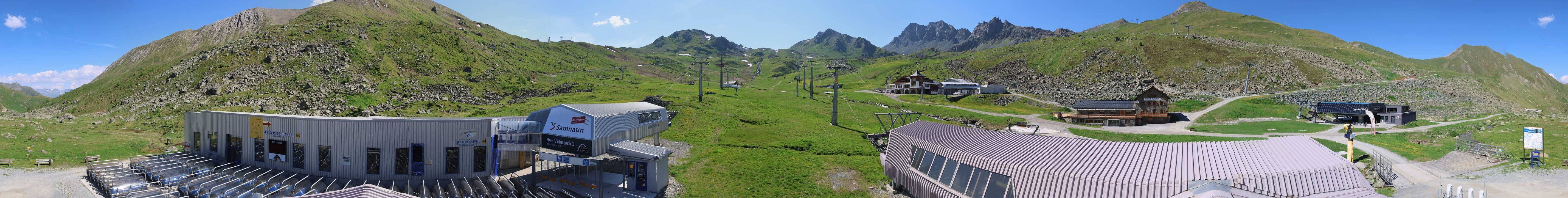 Archiv Foto Webcam Samnaun: Blick von der Alp Trida zum Viderjoch