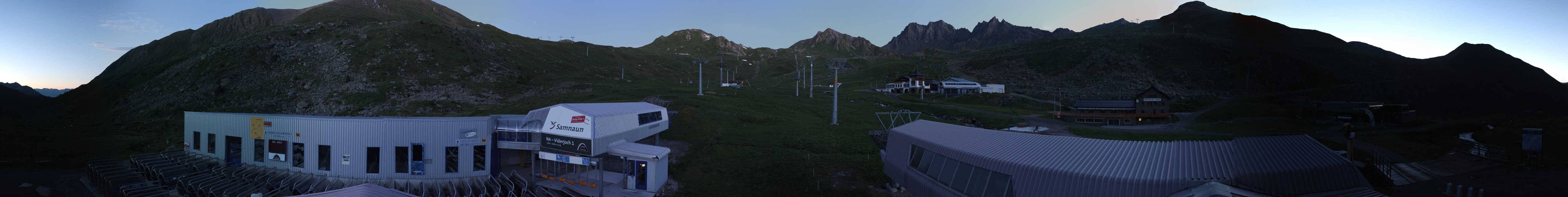 Archiv Foto Webcam Samnaun: Blick von der Alp Trida zum Viderjoch