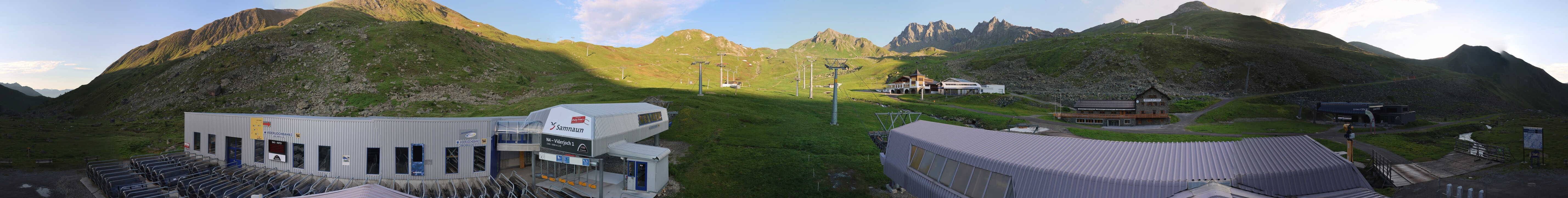 Archiv Foto Webcam Samnaun: Blick von der Alp Trida zum Viderjoch