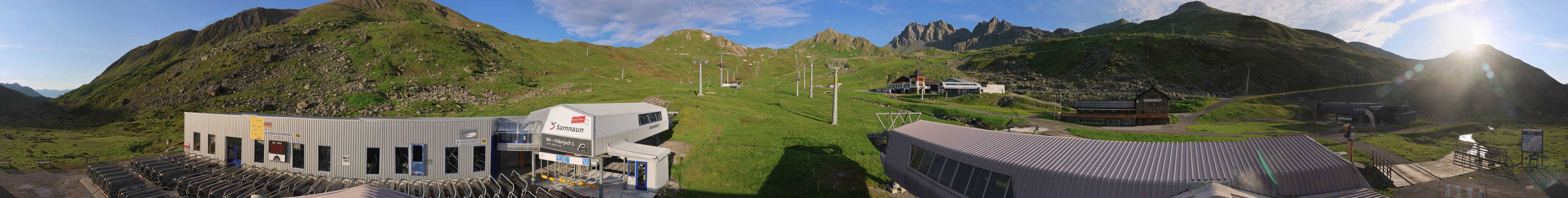 Archiv Foto Webcam Samnaun: Blick von der Alp Trida zum Viderjoch