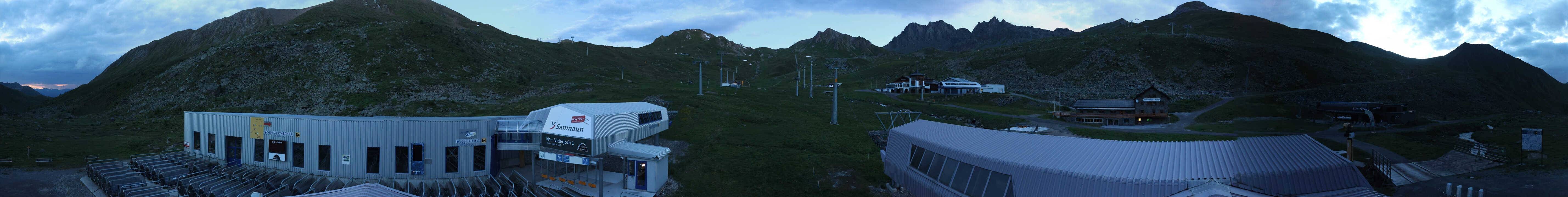 Archiv Foto Webcam Samnaun: Blick von der Alp Trida zum Viderjoch
