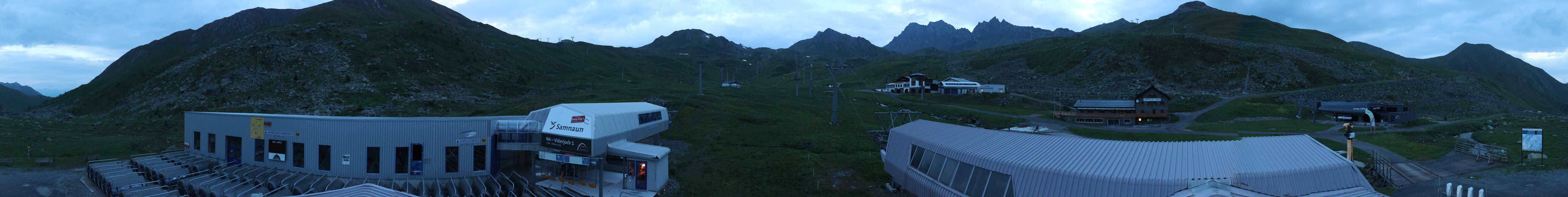 Archiv Foto Webcam Samnaun: Blick von der Alp Trida zum Viderjoch