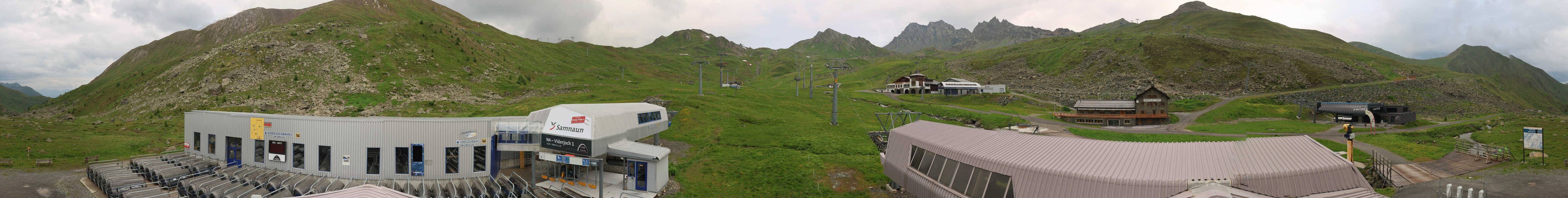 Archiv Foto Webcam Samnaun: Blick von der Alp Trida zum Viderjoch