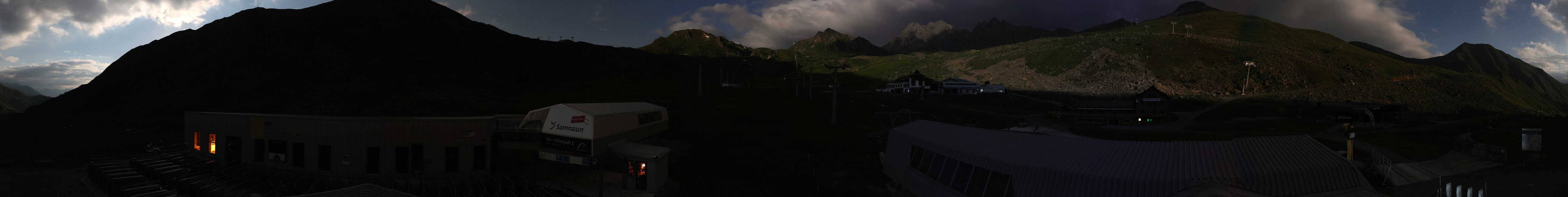 Archived image Webcam Samnaun: View from Alp Trida to Viderjoch