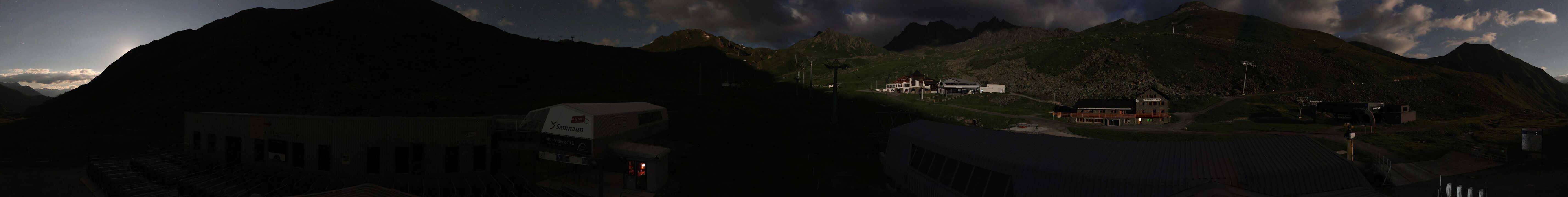 Archived image Webcam Samnaun: View from Alp Trida to Viderjoch