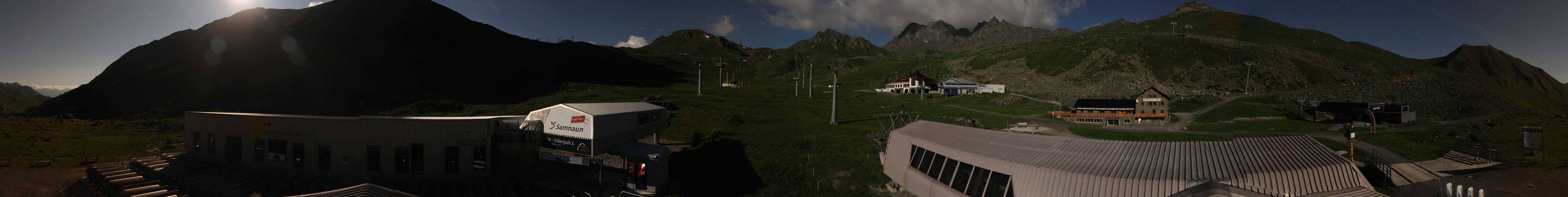 Archived image Webcam Samnaun: View from Alp Trida to Viderjoch