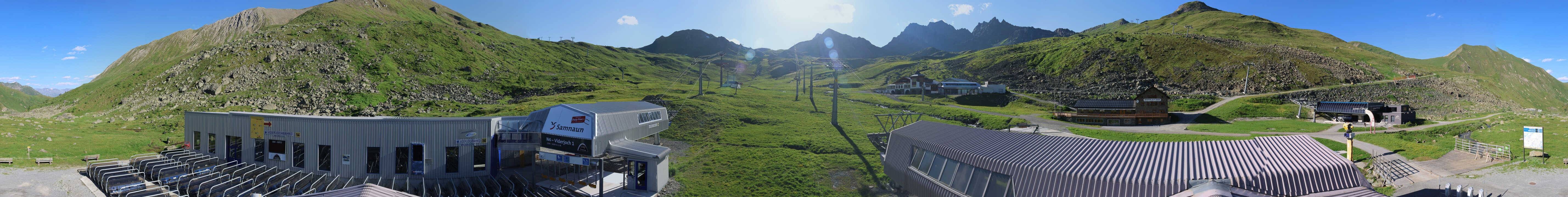 Archiv Foto Webcam Samnaun: Blick von der Alp Trida zum Viderjoch