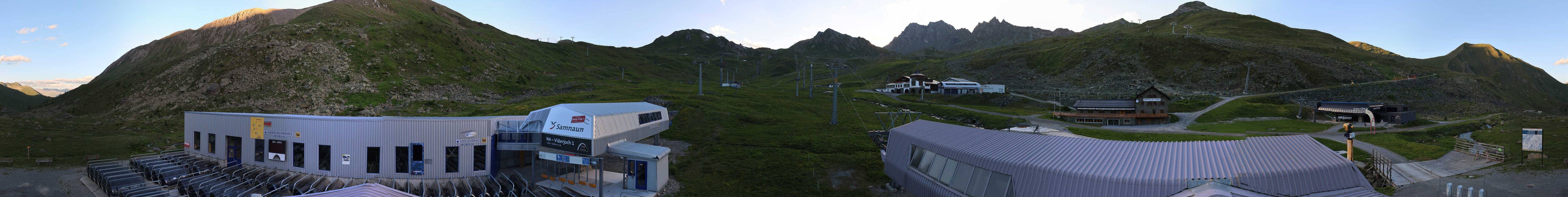 Archiv Foto Webcam Samnaun: Blick von der Alp Trida zum Viderjoch