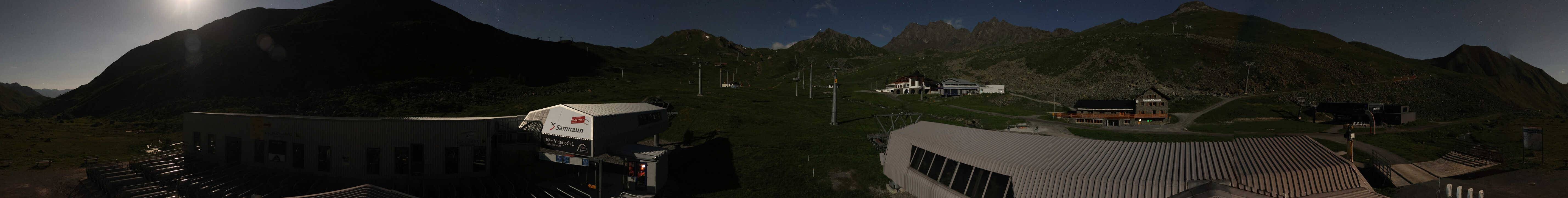 Archived image Webcam Samnaun: View from Alp Trida to Viderjoch