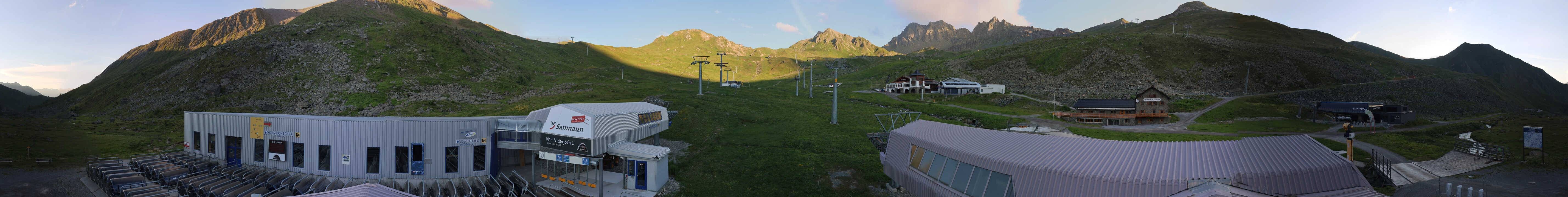 Archiv Foto Webcam Samnaun: Blick von der Alp Trida zum Viderjoch