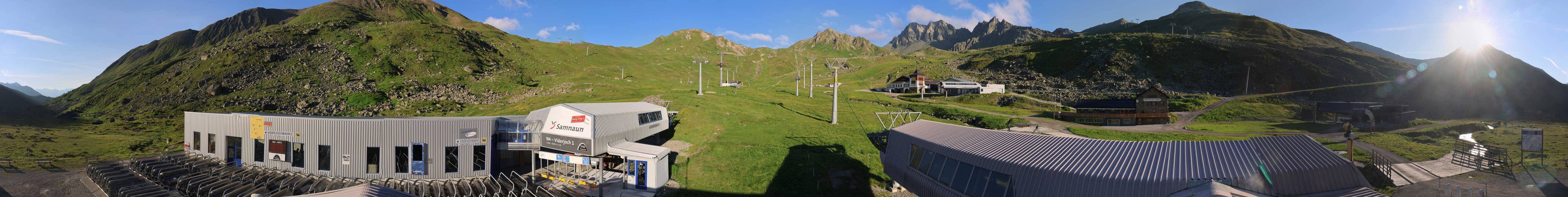 Archiv Foto Webcam Samnaun: Blick von der Alp Trida zum Viderjoch