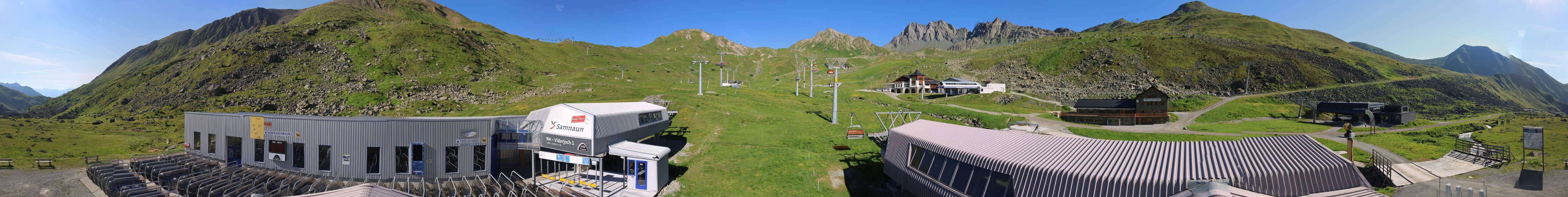 Archiv Foto Webcam Samnaun: Blick von der Alp Trida zum Viderjoch