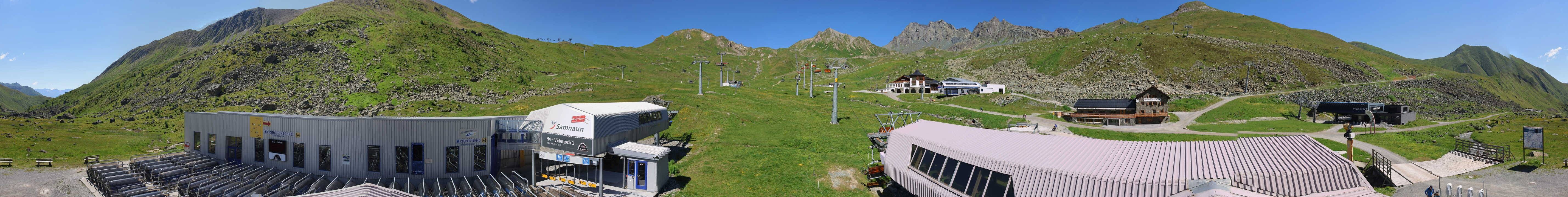 Archiv Foto Webcam Samnaun: Blick von der Alp Trida zum Viderjoch