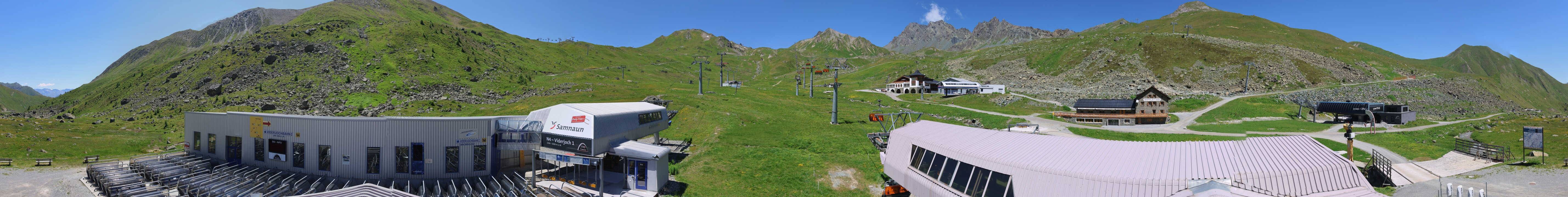 Archiv Foto Webcam Samnaun: Blick von der Alp Trida zum Viderjoch