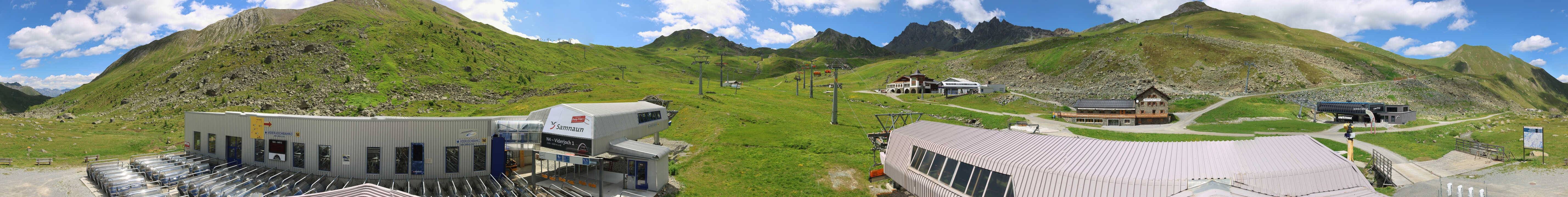 Archiv Foto Webcam Samnaun: Blick von der Alp Trida zum Viderjoch