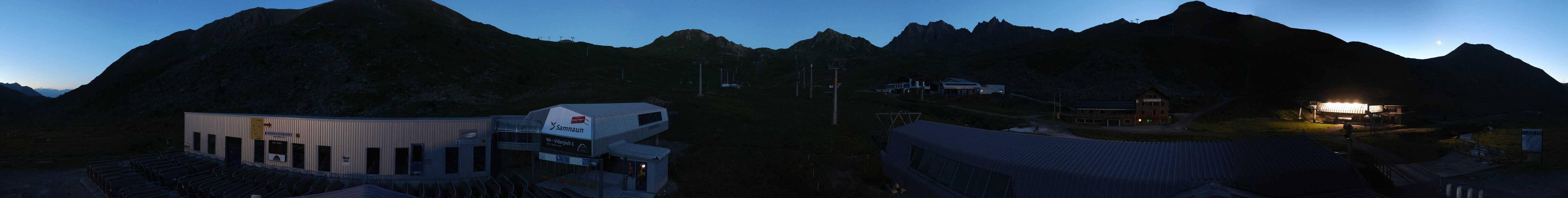 Archived image Webcam Samnaun: View from Alp Trida to Viderjoch