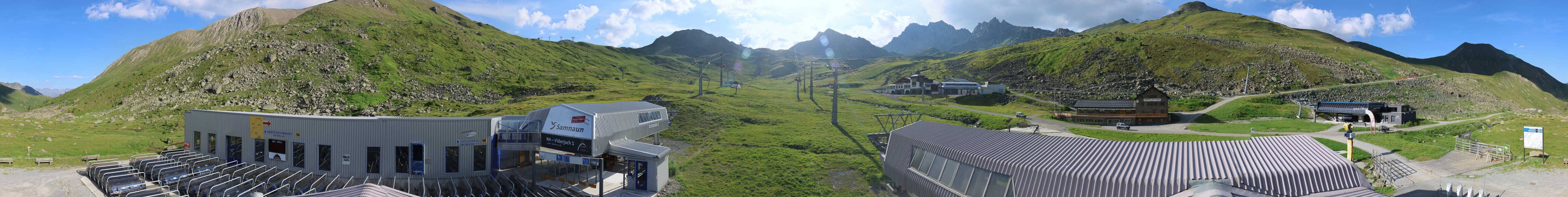 Archiv Foto Webcam Samnaun: Blick von der Alp Trida zum Viderjoch