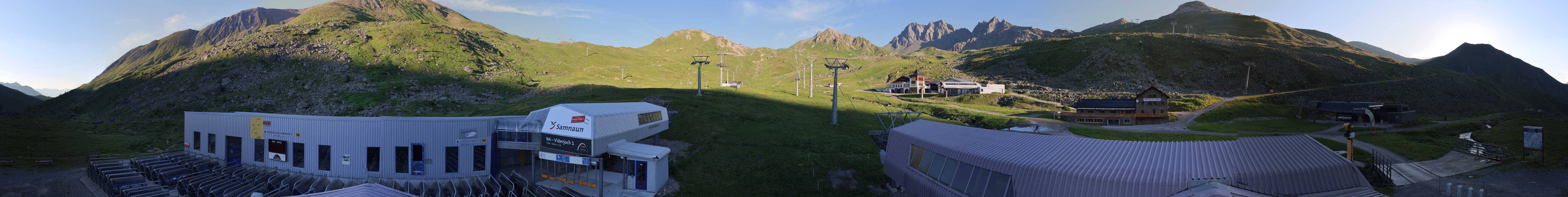 Archiv Foto Webcam Samnaun: Blick von der Alp Trida zum Viderjoch