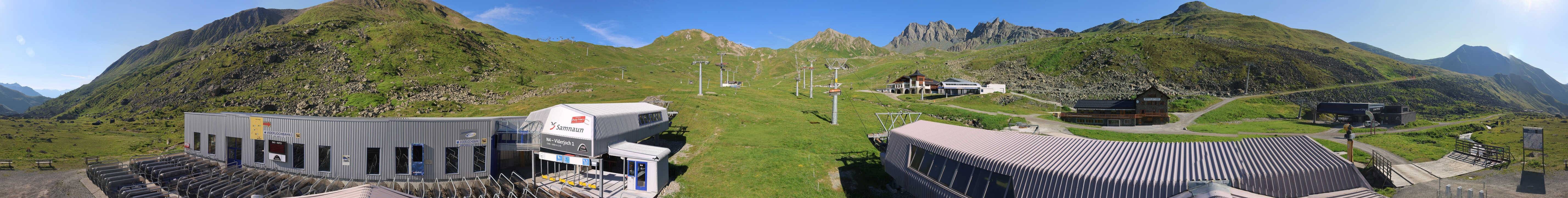 Archiv Foto Webcam Samnaun: Blick von der Alp Trida zum Viderjoch