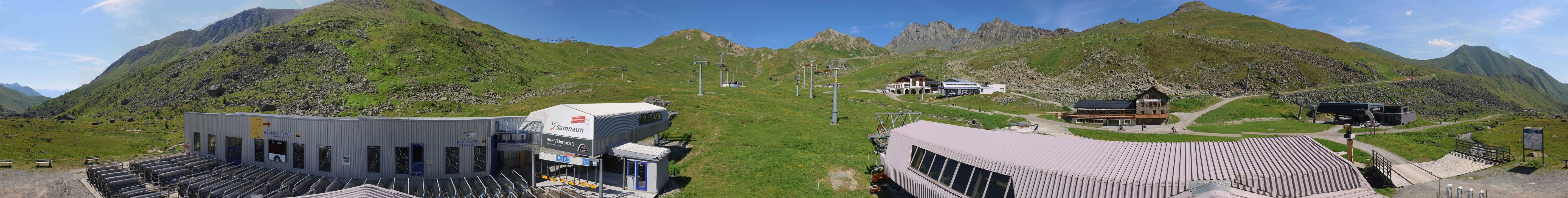 Archiv Foto Webcam Samnaun: Blick von der Alp Trida zum Viderjoch