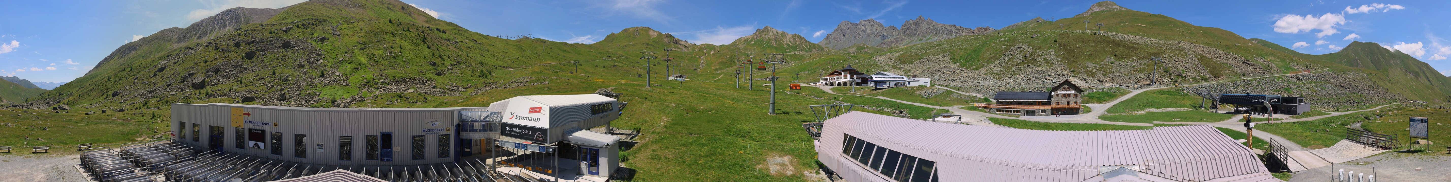 Archiv Foto Webcam Samnaun: Blick von der Alp Trida zum Viderjoch